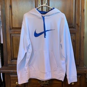 NIKE men’s white and blue hoodie